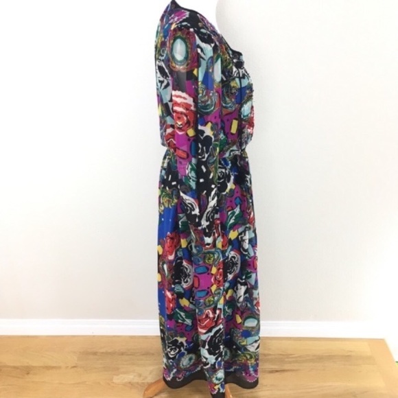 Vintage Diane‎ Freis Beaded Sequins Silk Maxi Dress Women’s Sz Small - Picture 5 of 7